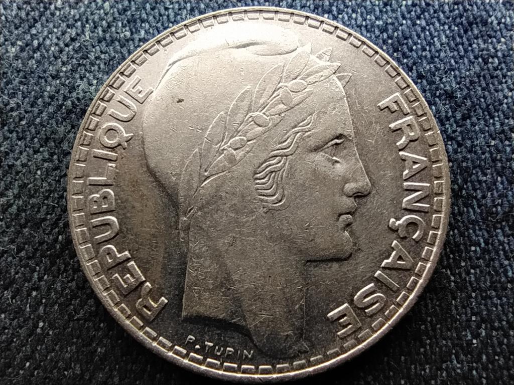 Franciaország Harmadik Köztársaság .680 ezüst 10 frank 1934