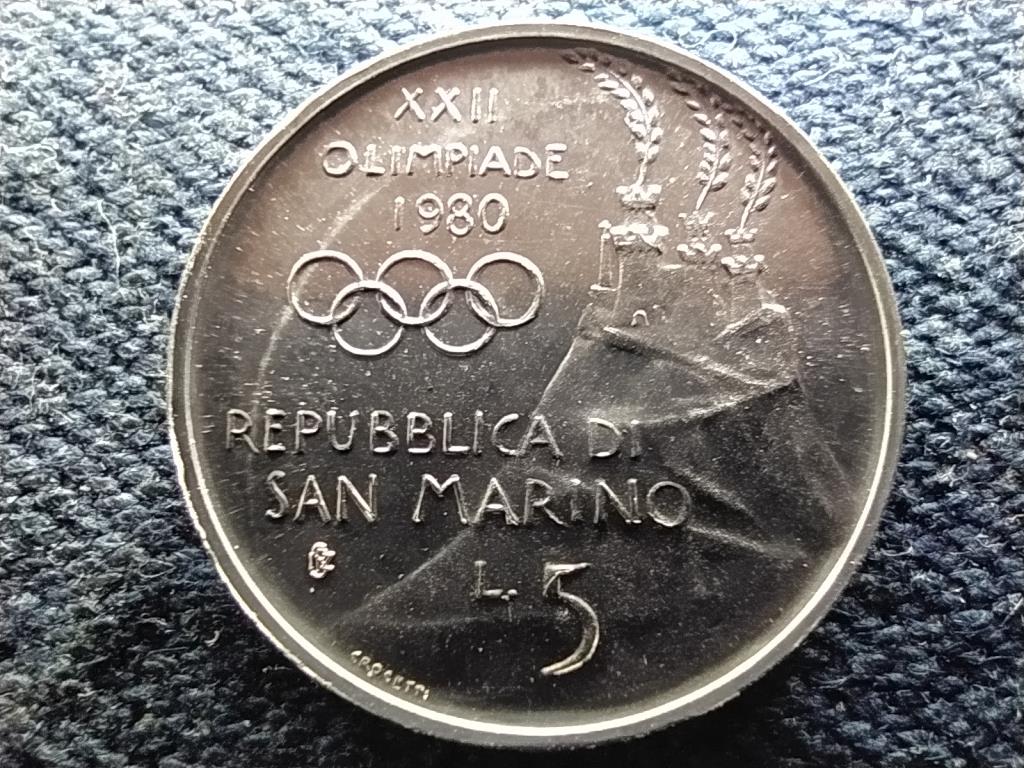 San Marino Nyári Olimpia 1980 Moszkva Futás 5 Líra 1980