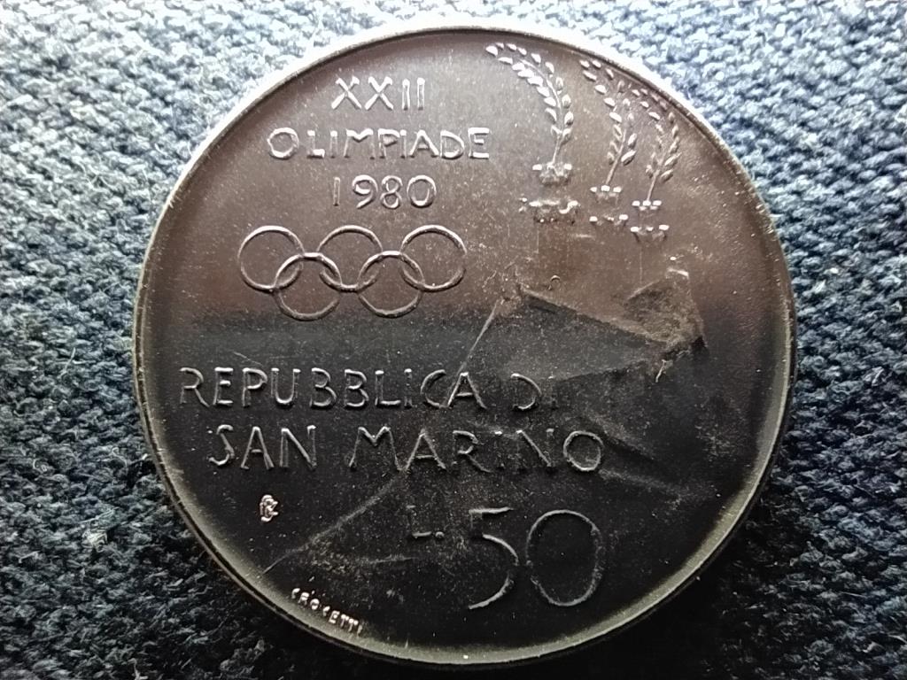 San Marino Nyári Olimpia 1980 Moszkva Lesiklás 50 Líra 1980