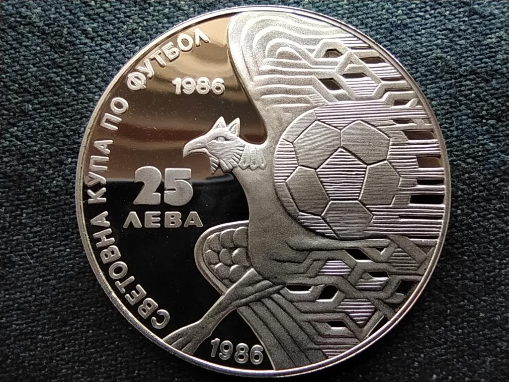Bulgária 1986-os labdarúgó-világbajnokság .925 ezüst 25 Leva 1986