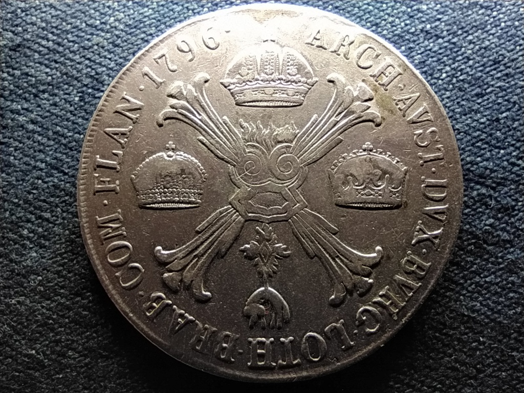 Osztrák Németalföld II. Ferenc (1792-1835) .873 ezüst 1 koronatallér 1796 M