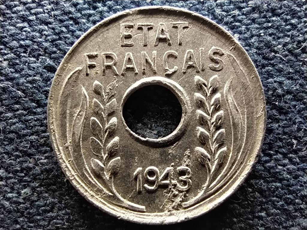 Franciaország Indokína 1 Centimes 1943 sima peremes