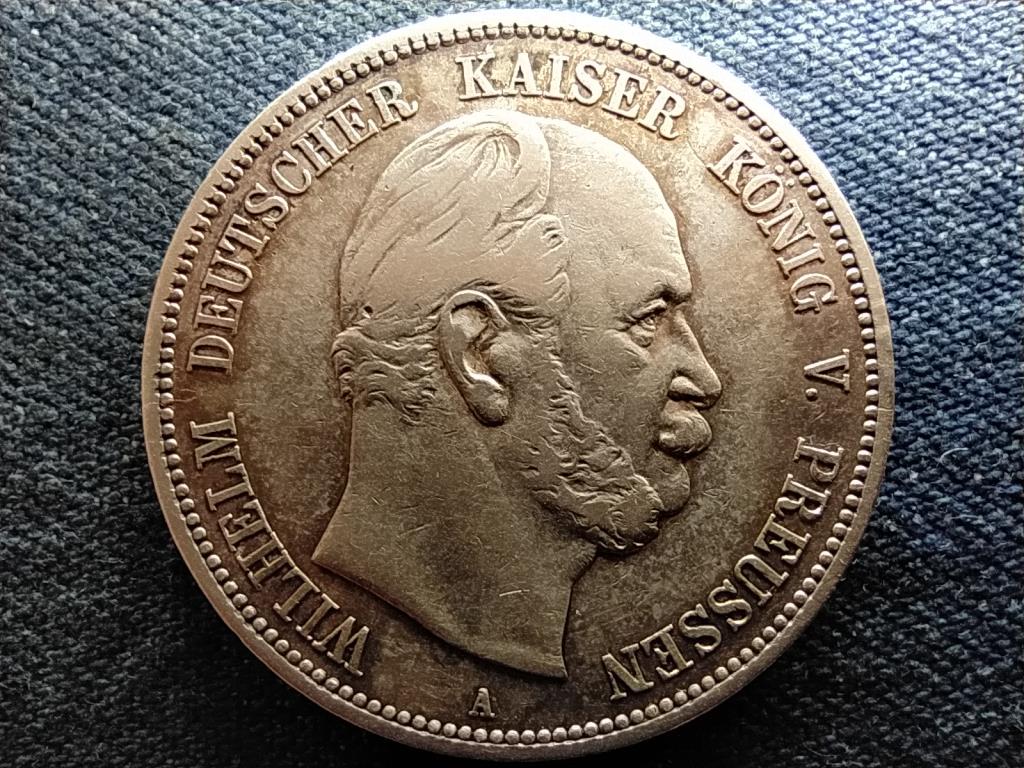 Poroszország I. Vilmos (1861-1888) .900 ezüst 5 márka 1876 A 