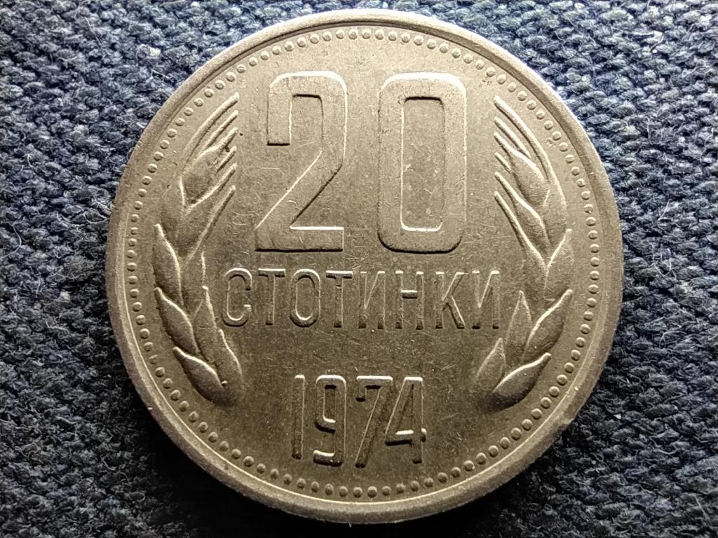 Bulgária Második címer 20 Stotinki 1974