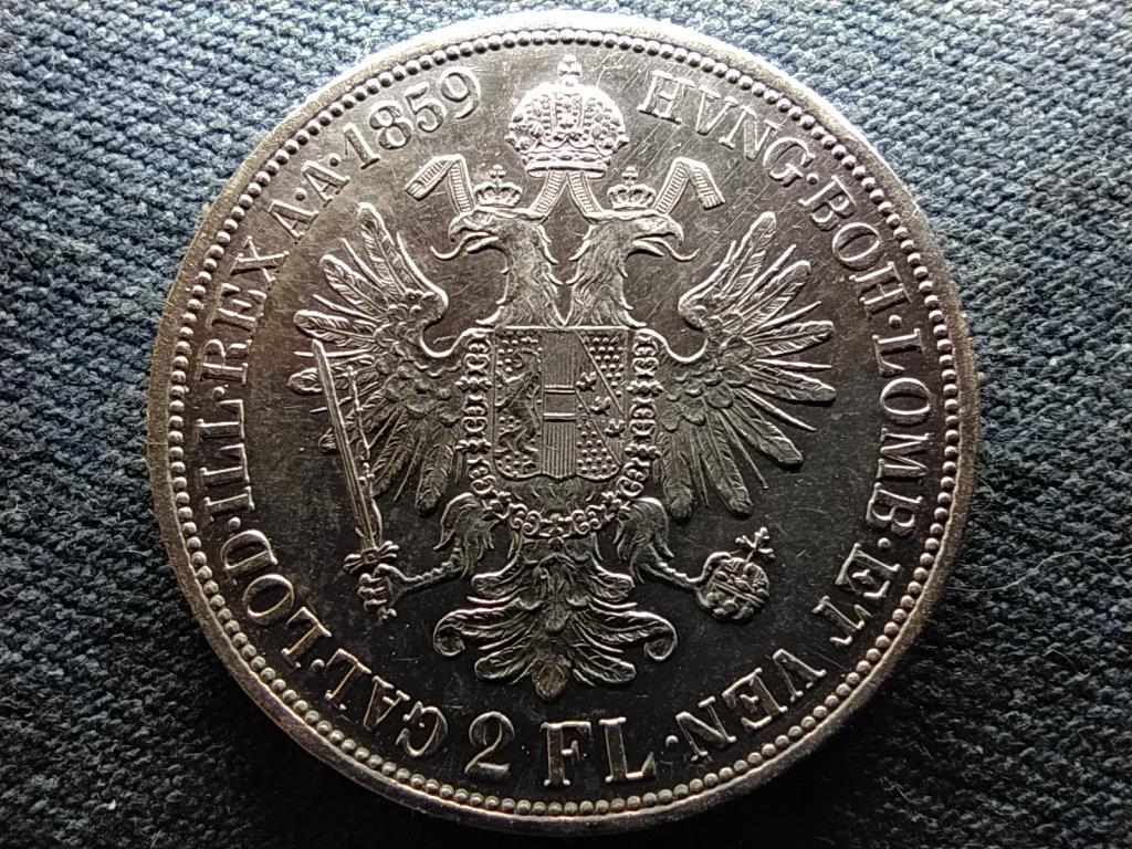 Ausztria Ferenc József (1848-1916) .900 ezüst 2 Florin 1859 B