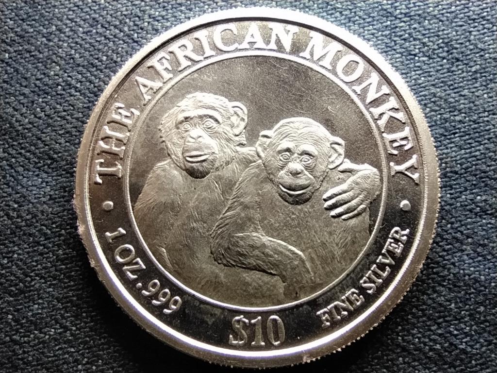 Szomália Csimpánz .999 ezüst 10 dollár fantáziaveret 2000 PP
