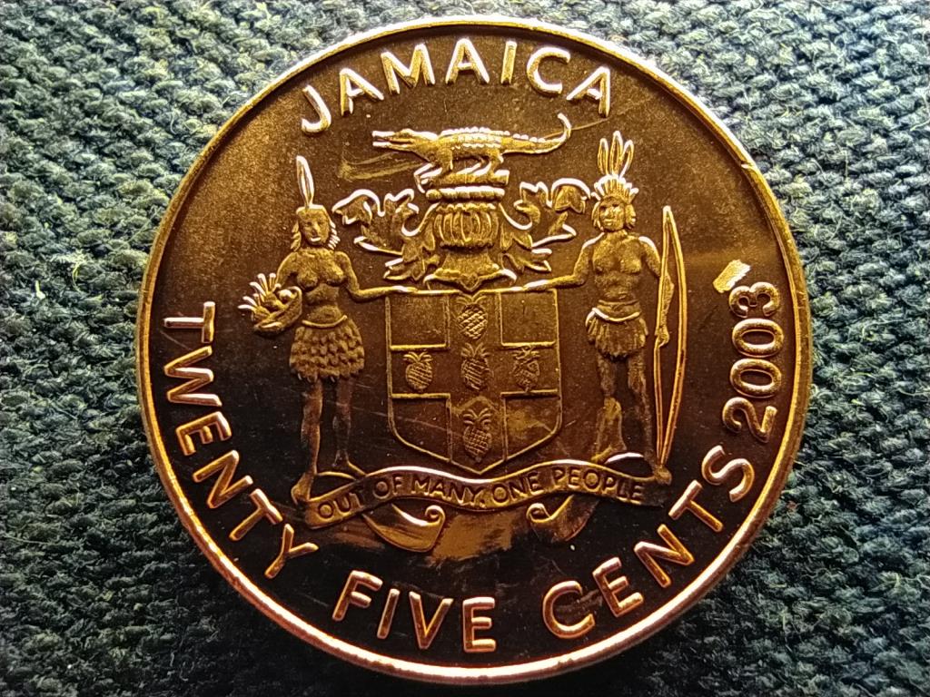 Jamaica II. Erzsébet (1952-) 25 cent 2003 UNC FORGALMI SORBÓL