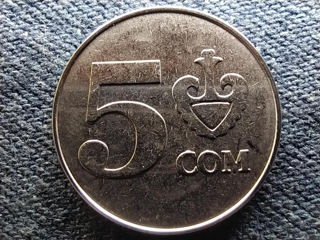 Kirgizisztán 5 som 2008 UNC FORGALMI SORBÓL