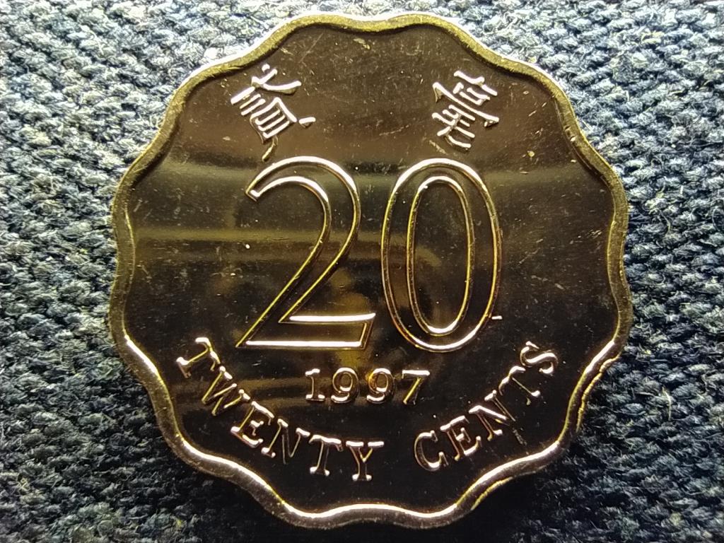 Hongkong 20 cent 1997 UNC FORGALMI SORBÓL