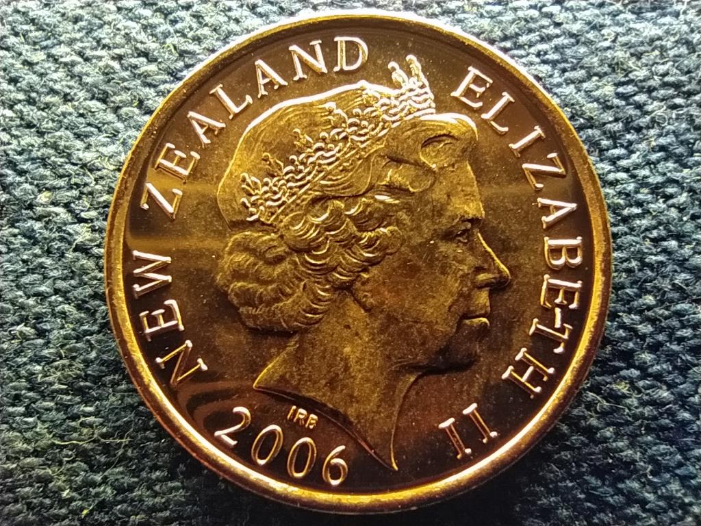 Új-Zéland II. Erzsébet maori maszk 10 Cent 2006 UNC FORGALMI SORBÓL