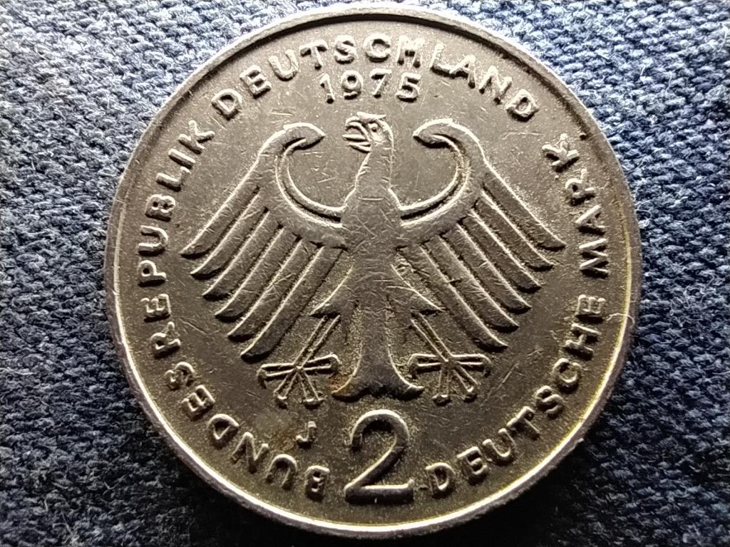 Németország 20 éves az NSZK Konrad Adenauer 2 Márka 1975 J