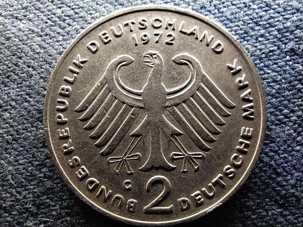 Németország 20 éves az NSZK Konrad Adenauer 2 Márka 1972 G