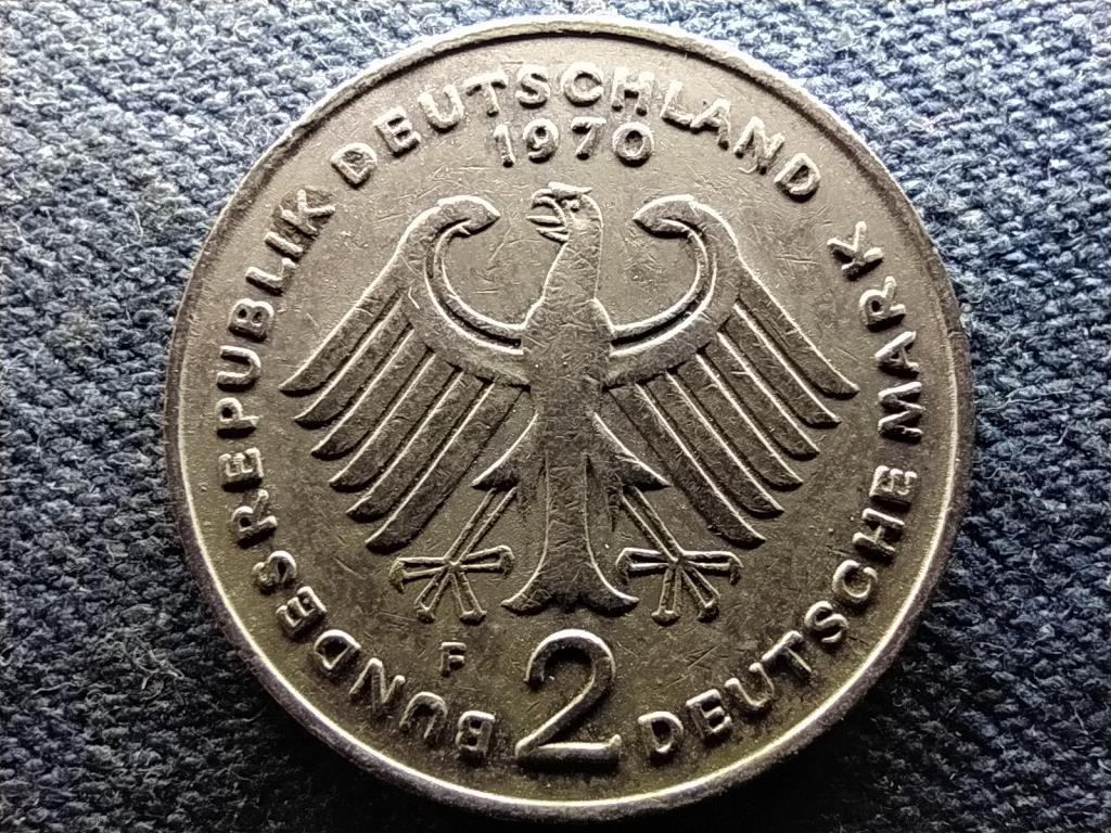 Németország 20 éves az NSZK Konrad Adenauer 2 Márka 1970 F