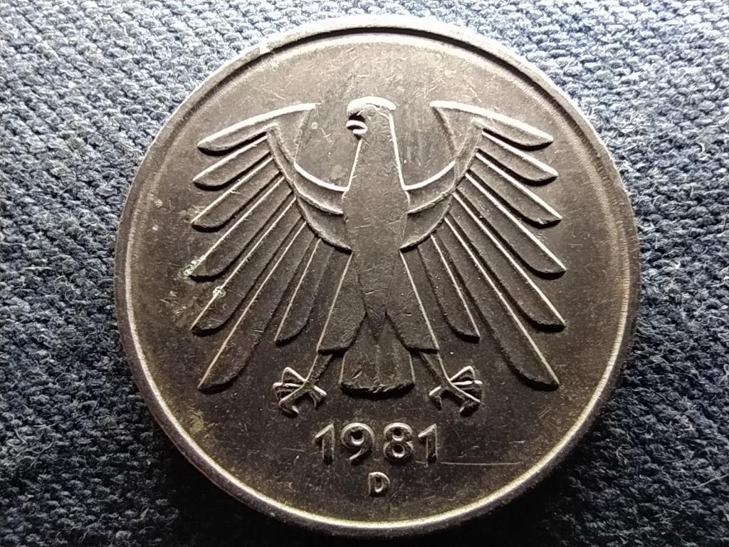 Németország NSZK (1949-1990) 5 Márka 1981 D