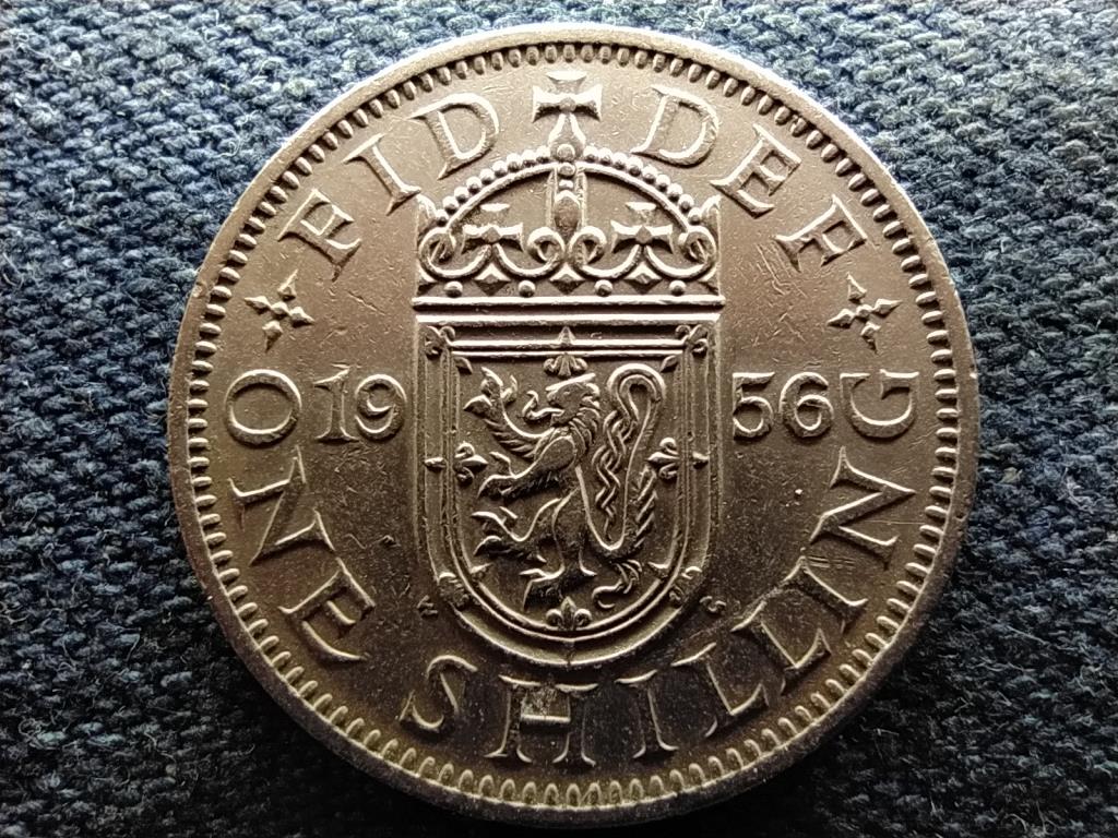 Anglia II. Erzsébet (1952-) skót címerpajzs 1 Shilling 1956