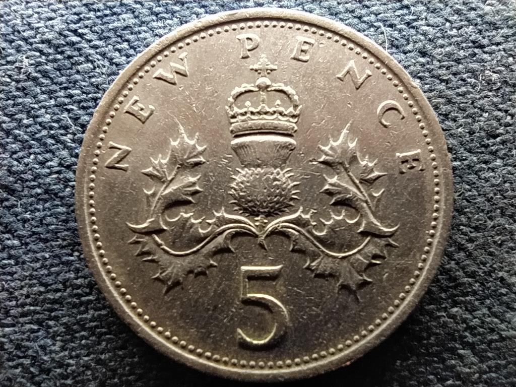 Anglia II. Erzsébet (1952-) 5 Új Penny 1970