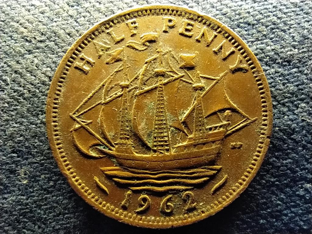 Anglia II. Erzsébet (1952-) 1/2 Penny 1962