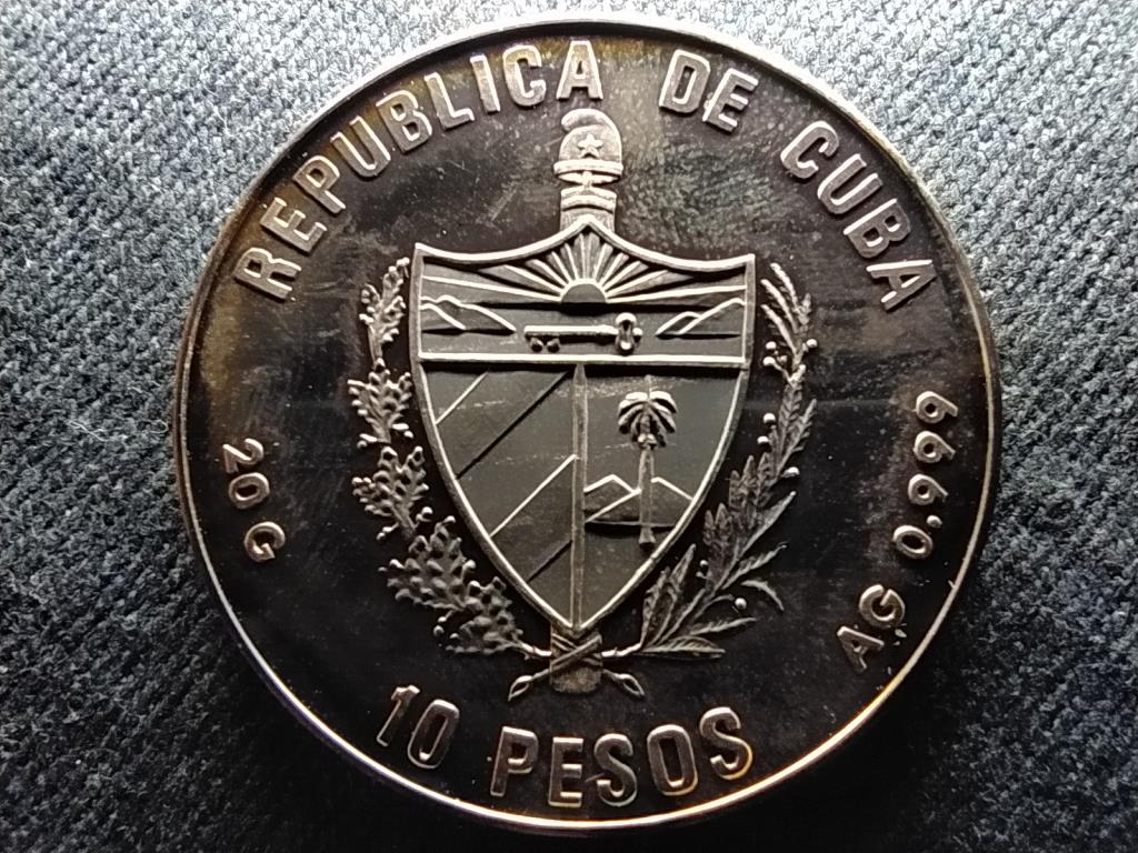 Kuba ¡Tierra, Tierra! .999 ezüst 10 Pezó 1989 PP