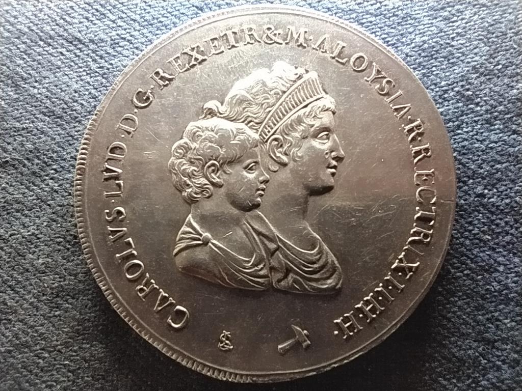 Olasz Államok Toszkána II. (Károly) Lajos és Mária Lujza .934 ezüst 10 líra 1803