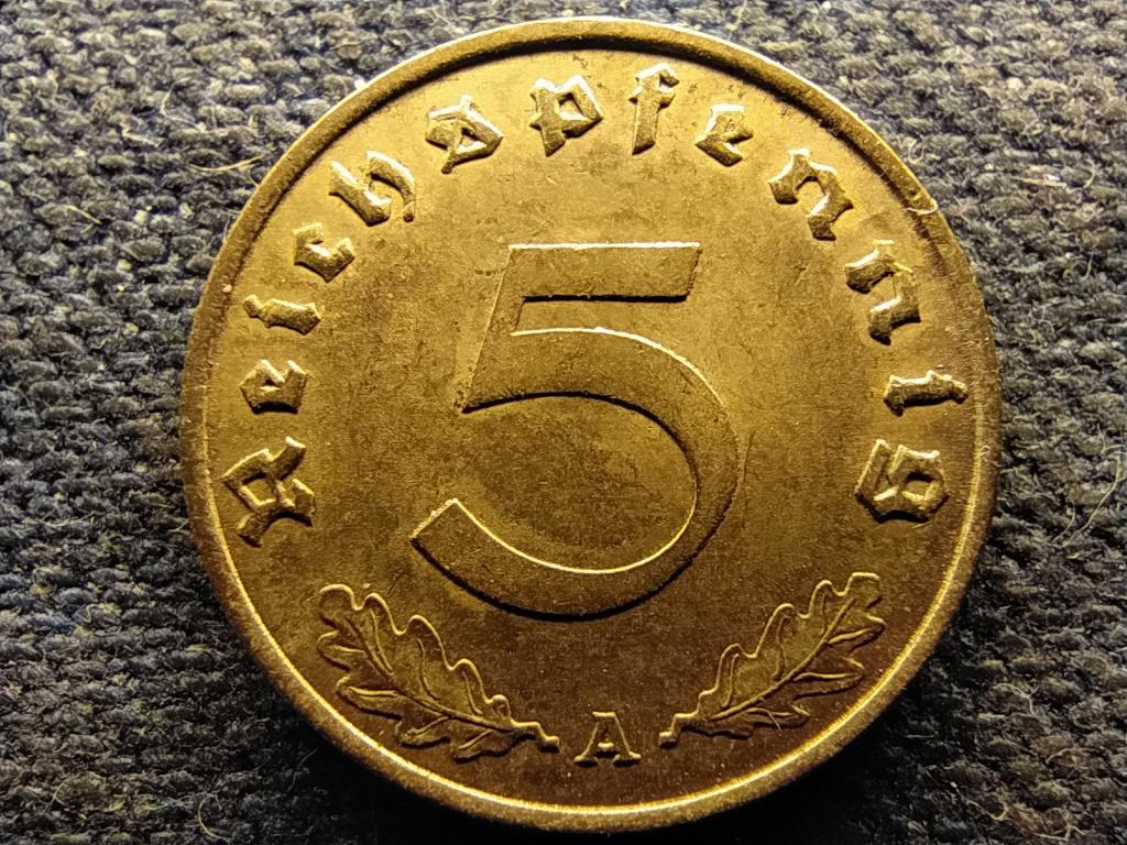 Németország Horogkeresztes 5 birodalmi pfennig 1937 A