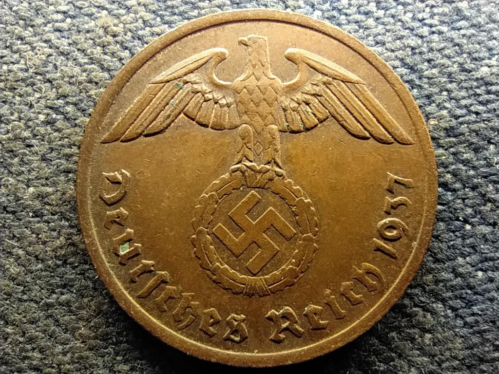 Németország Horogkeresztes 2 birodalmi pfennig 1937 A