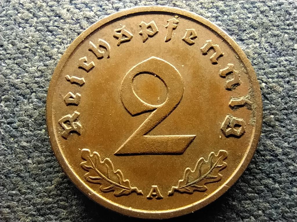 Németország Horogkeresztes 2 birodalmi pfennig 1938 A