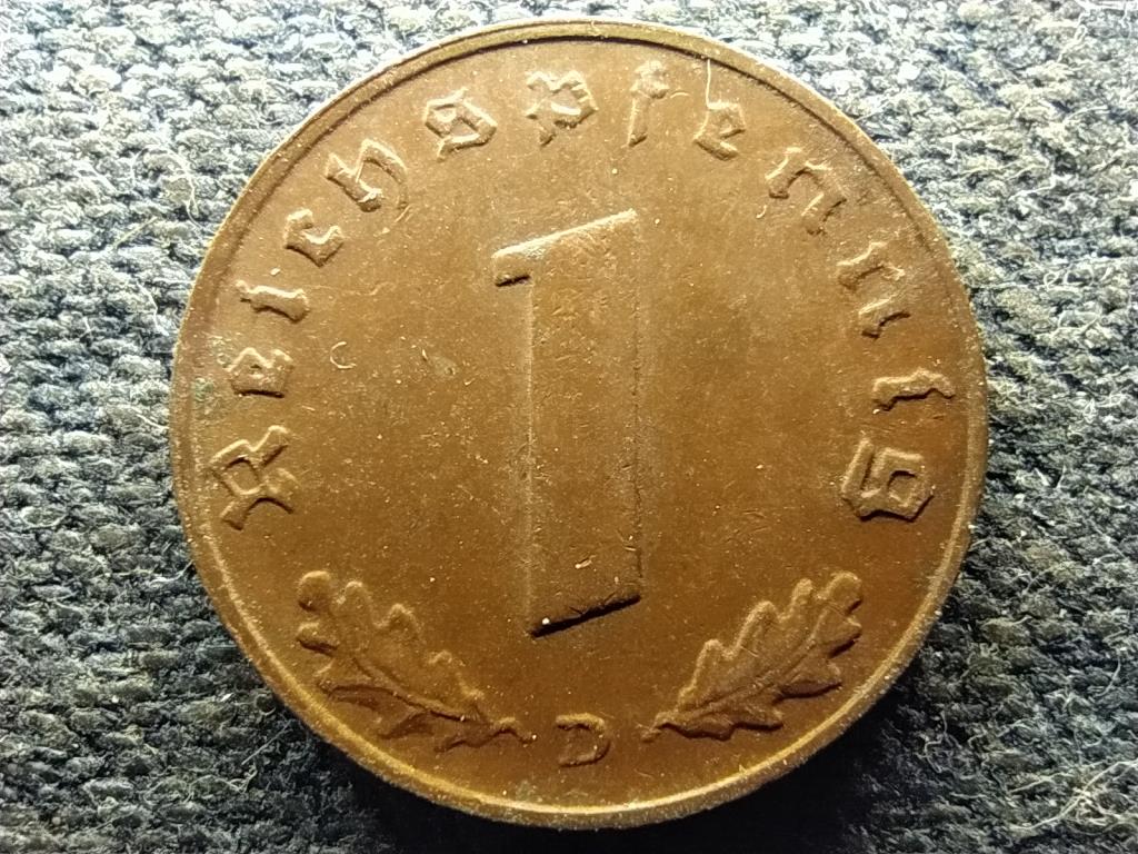 Németország Horogkeresztes 1 birodalmi pfennig 1937 D