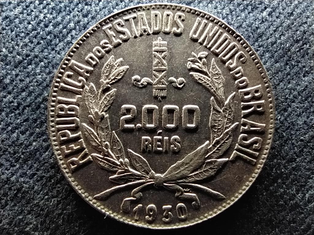 Brazília Brazíliai Egyesült Államok Köztársaság (1889-1967) .500 ezüst 2000 reis 1