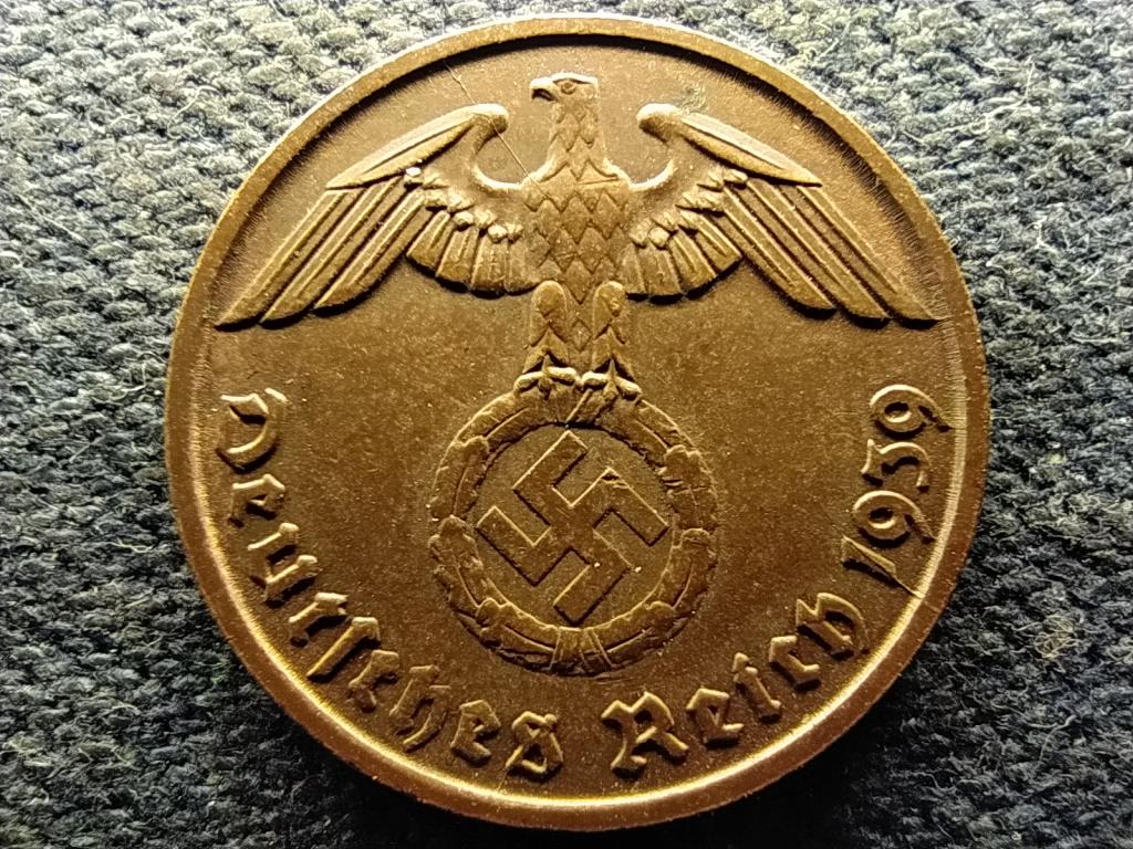 Németország Horogkeresztes 2 birodalmi pfennig 1939 D