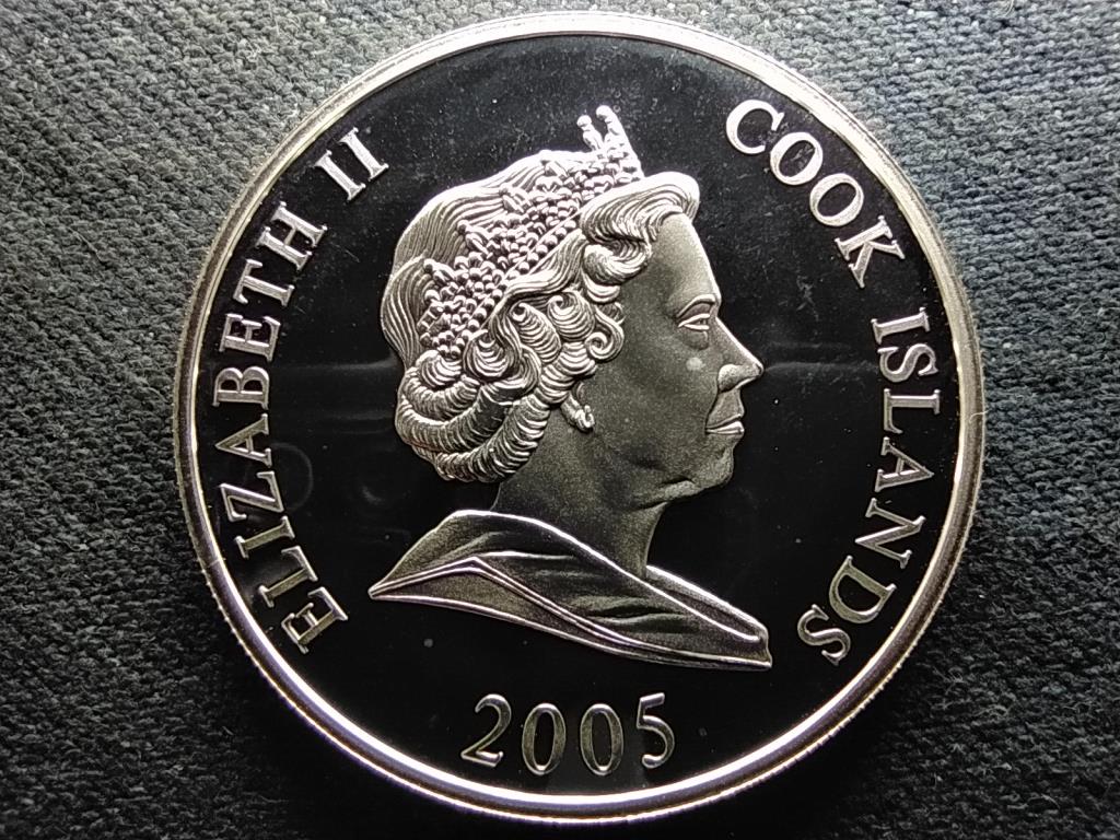 Cook-szigetek Gyorskorcsolya .999 ezüst 1 Dollár 2005 PP