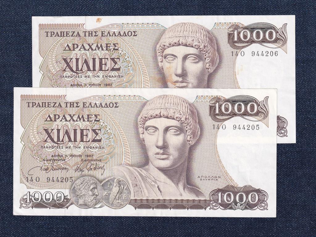 Görögország 1000 drachma bankjegy 1987