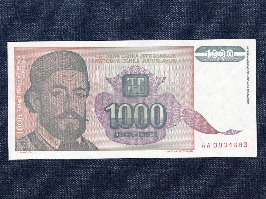 Jugoszlávia 1000 Dínár bankjegy 1994