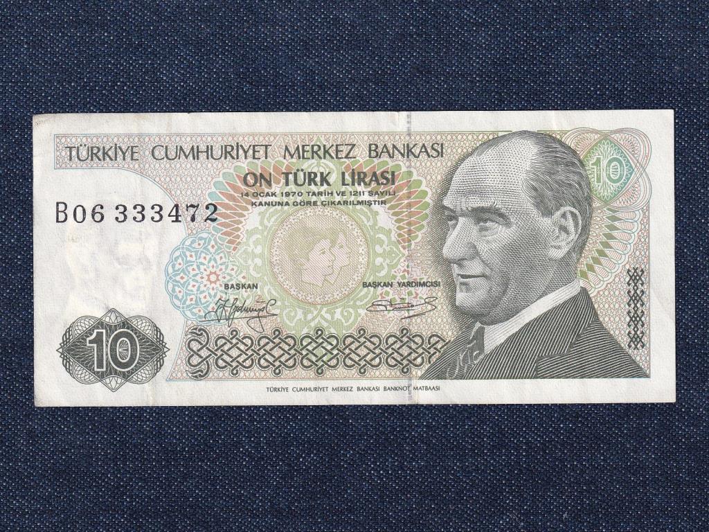 Törökország 10 Líra bankjegy 1970