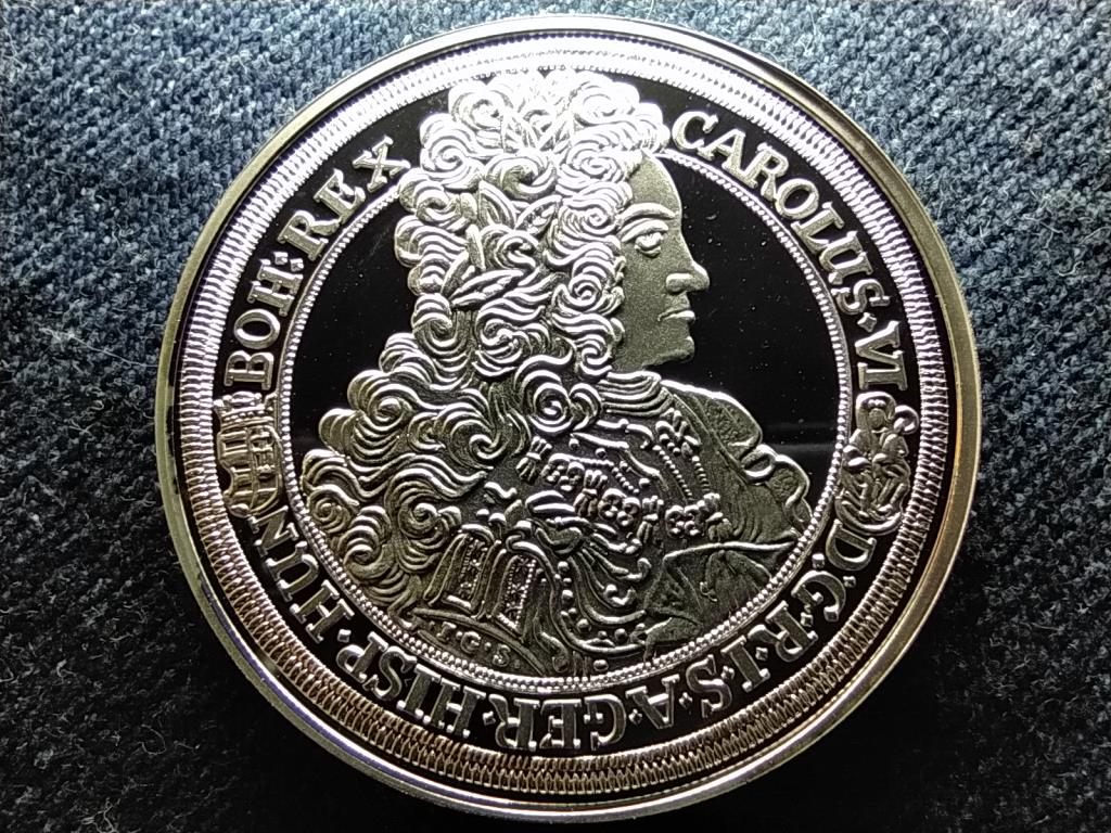 Magyar tallérok utánveretben III. Károly tallérja 1715 .999 ezüst PP