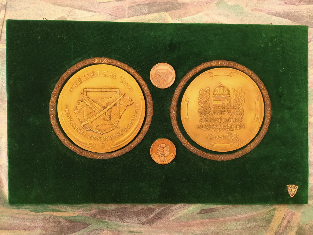 Igazgatási Rendszergyakorlat Védelem 1996 Bozó bronz 130mm/plakett 42,5mm/érem