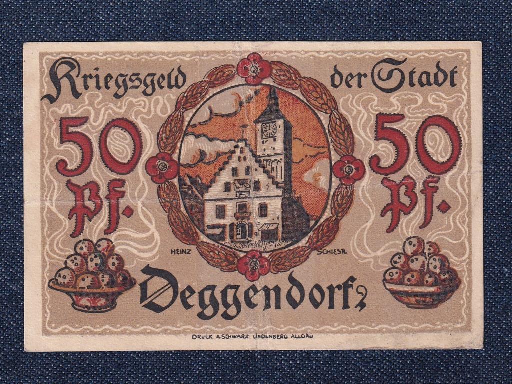 Németország Deggendorf 50 Pfennig szükségpénz 1918