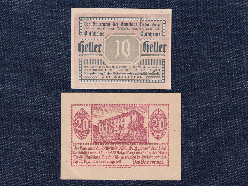 Ausztria 2 darabos szükségpénz szett 1920