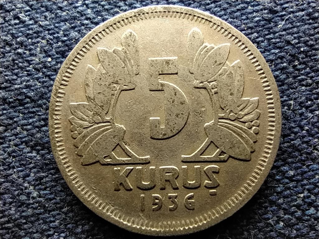 Törökország 5 kurus 1936 