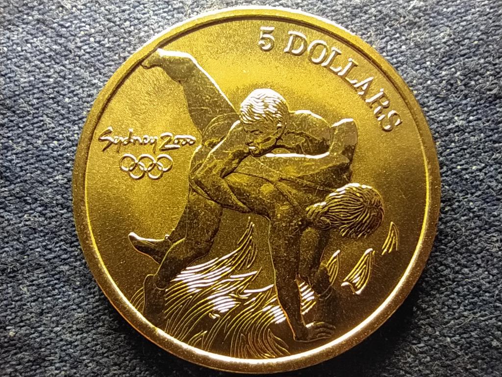 Ausztrália XXVII. Nyári Olimpia 2000 Sydney Birkózás 5 Dollár 2000 BU