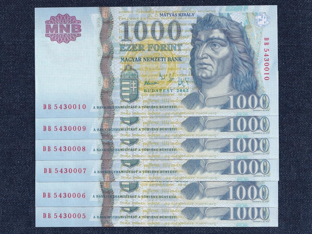 Harmadik Magyar Köztársaság (1989-napjainkig) 1000 Forint bankjegy 2005 SORSZÁMKÖVETŐ