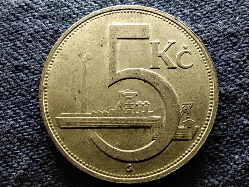 Csehszlovákia Első Köztársaság (1918-1938) .500 Ezüst 5 Korona 1928 