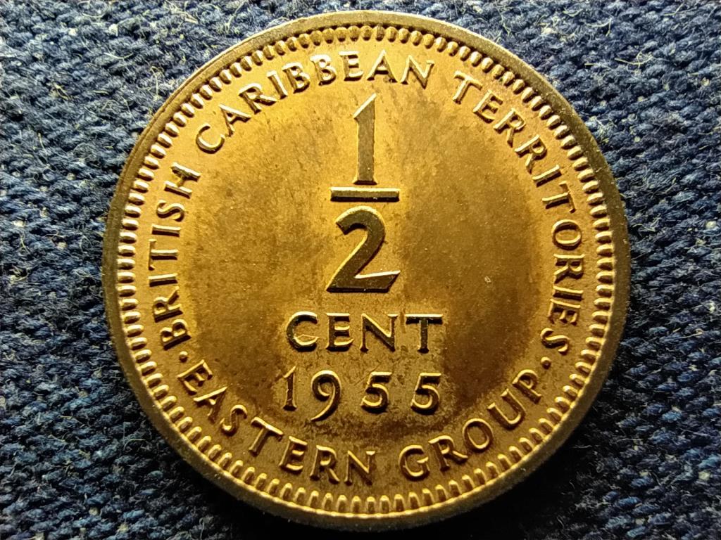 Kelet-karibi Államok Szervezete II. Erzsébet (1952-2022) 1/2 Cent 1955