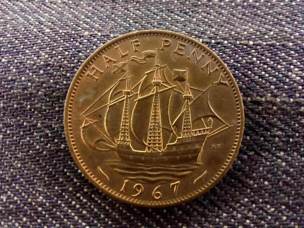 Anglia II. Erzsébet 1/2 Penny 1967