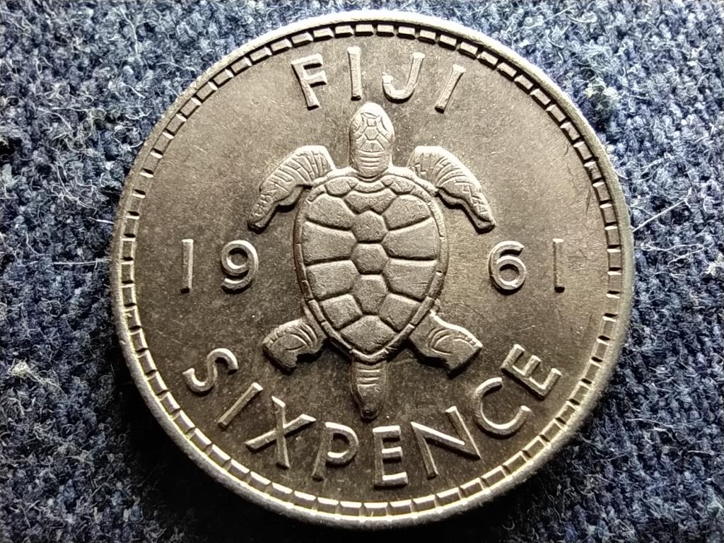 Fidzsi-szigetek II. Erzsébet (1952-1976) 6 Penny 1961