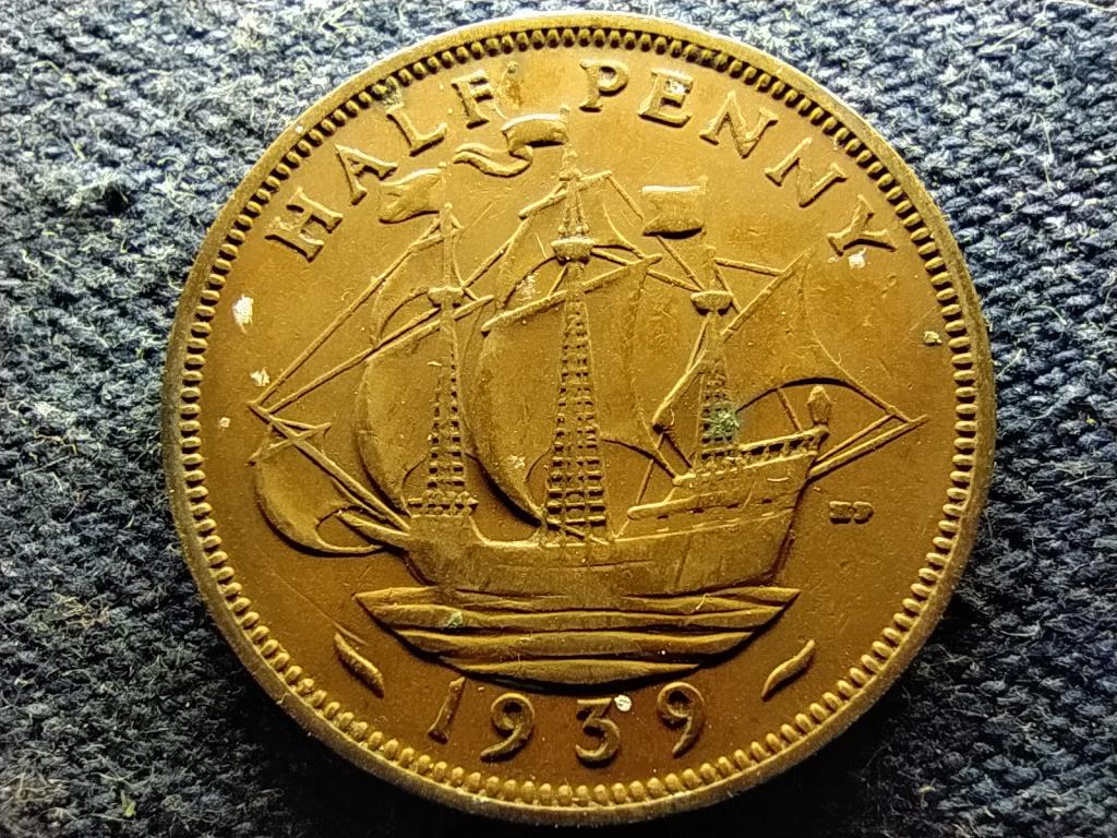 Anglia VI. György (1936-1952) 1/2 Penny 1939 