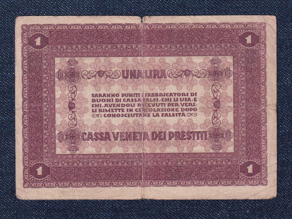 Olaszország Osztrák-magyar megszállás 1 Líra bankjegy 1918 
