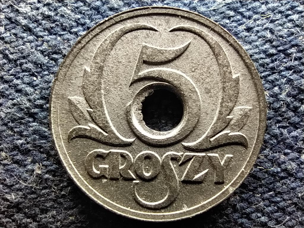 Lengyelország II. VH Német megszállás 5 groszy 1939 EXTRA