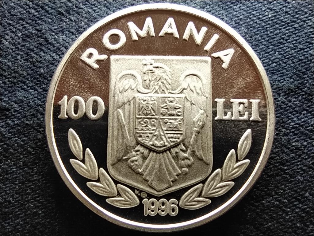 Románia XXVI. Nyári Olimpia Atlanta .925 Ezüst 100 Lej 1996 PP