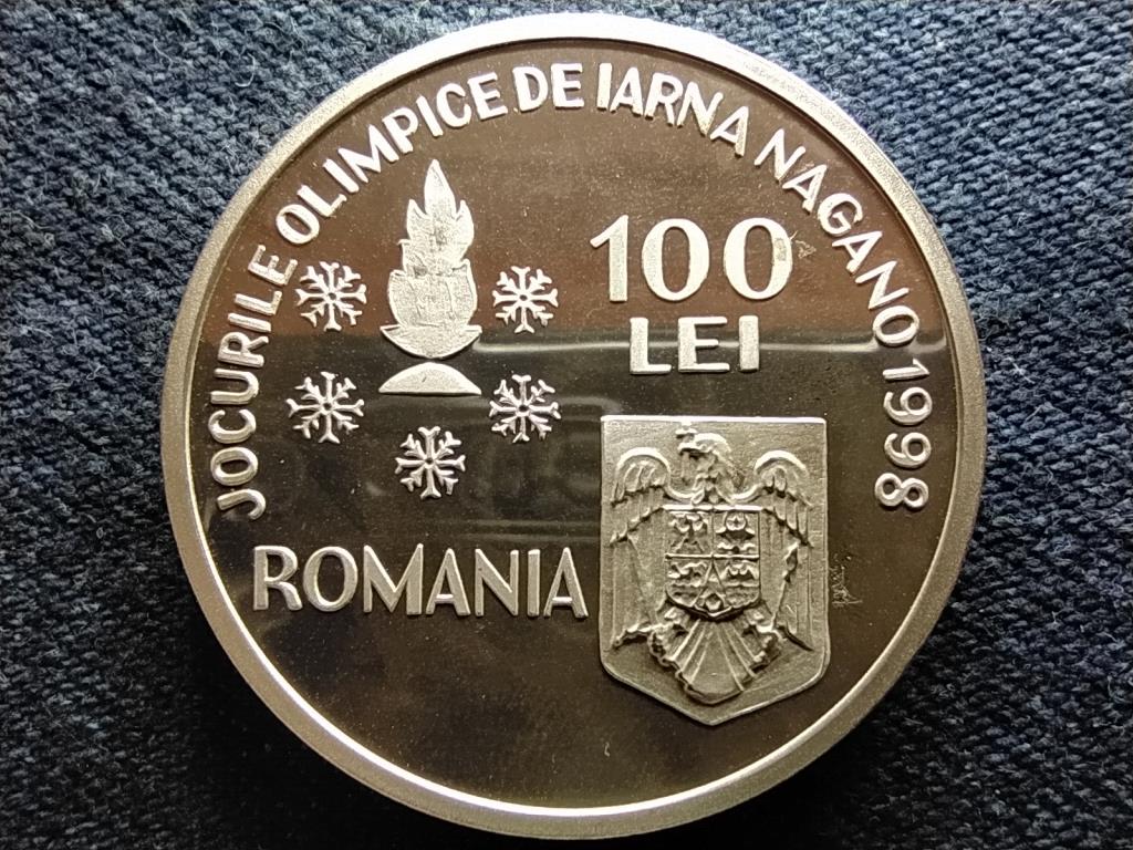 Románia XVIII. Téli Olimpia 1998 Nagano .925 Ezüst 100 Lej 1998 PP