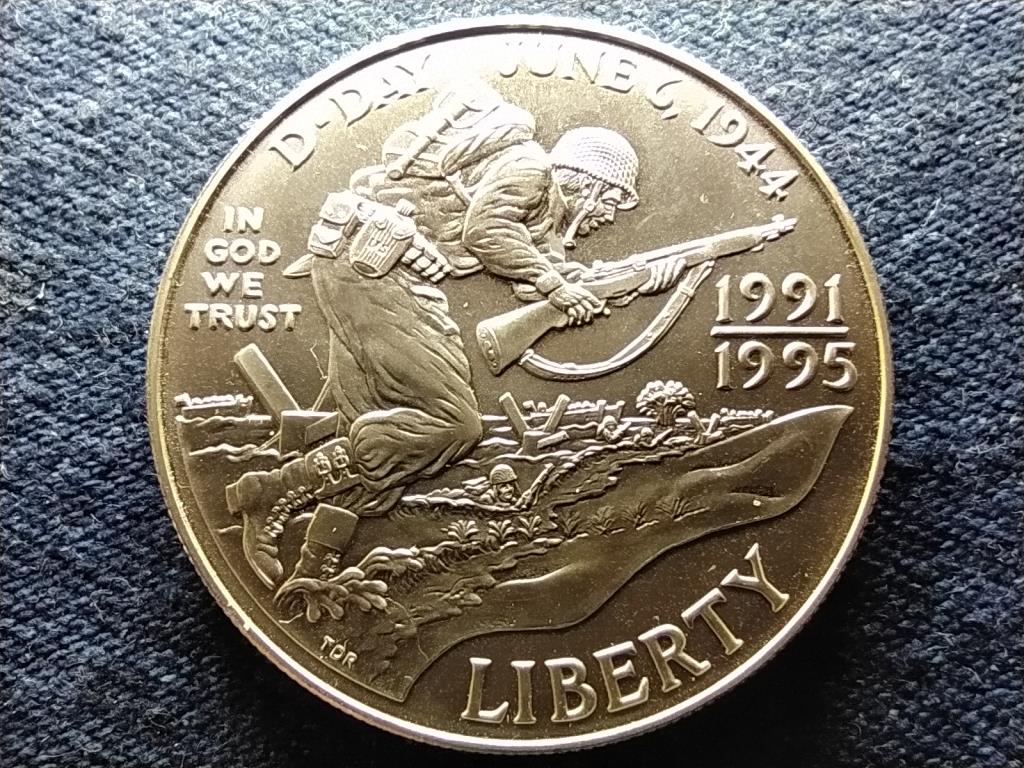 USA A második világháború 50. évfordulója .900 Ezüst 1 Dollár 1993 D 